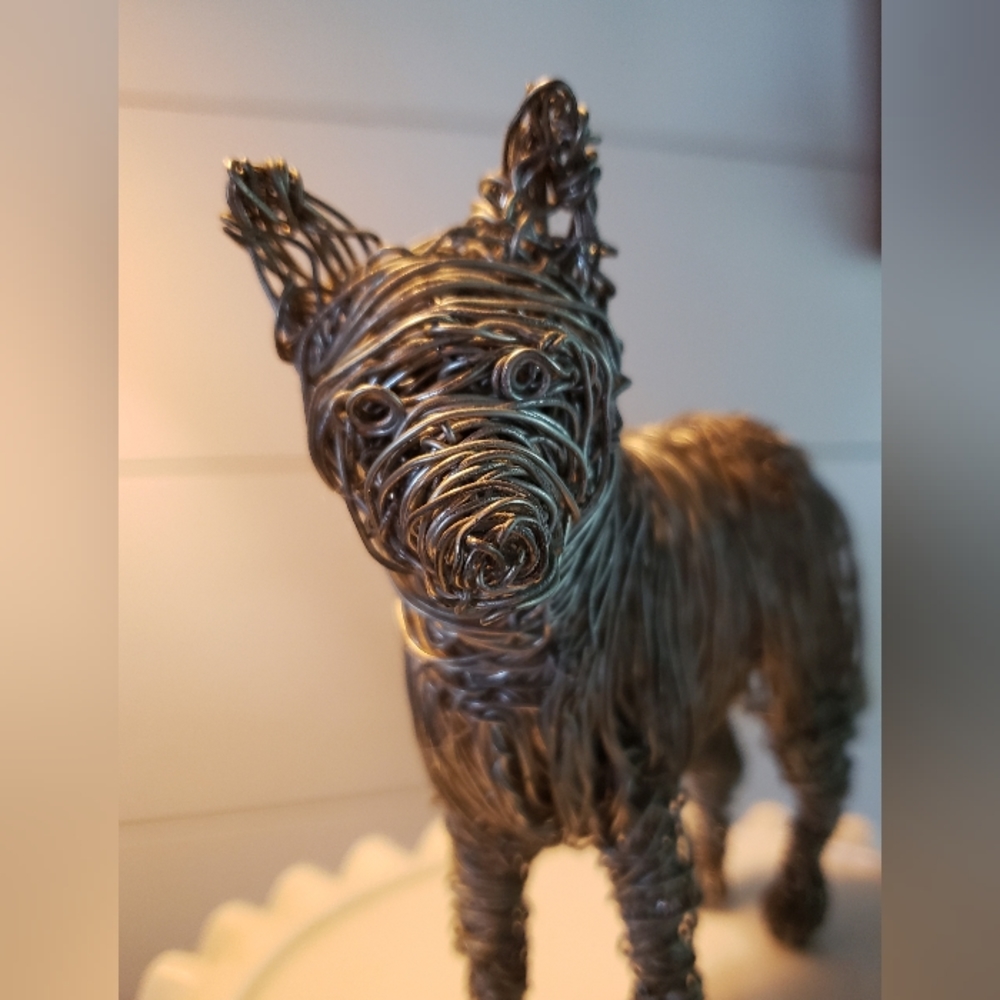 Wire Art of German Shepherd Dog, Vintage, artist unknown - Picture 4 of 14